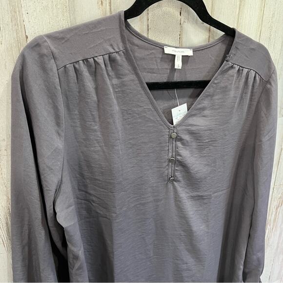 NWT Maurice’s Purple Grey Popover Top - Picture 2 of 7